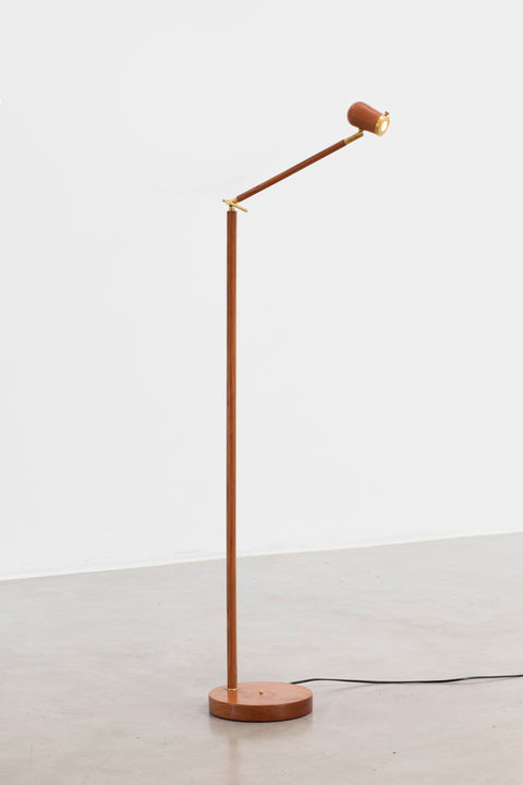 Luminária de Piso Ostra em madeira - Pronta entrega